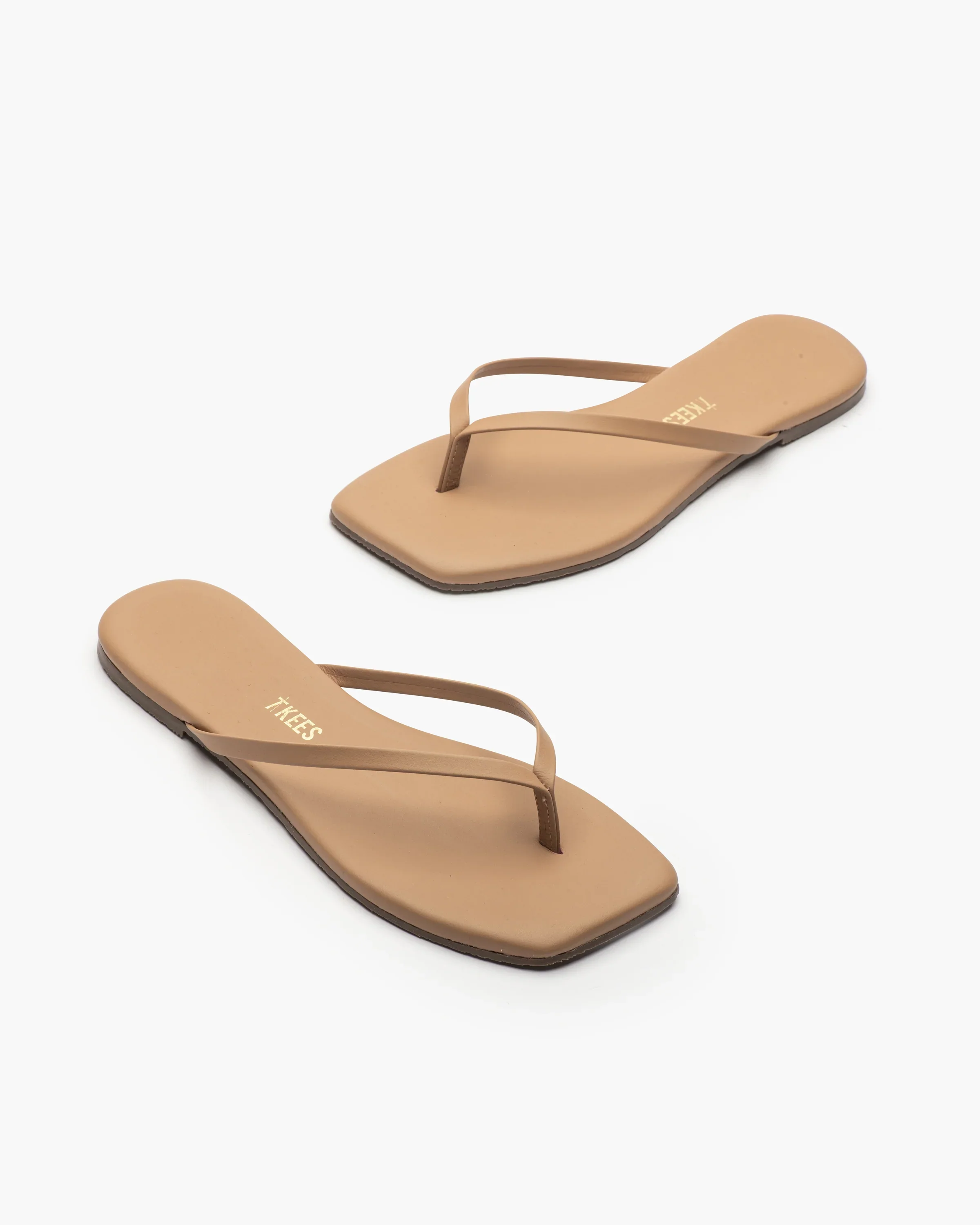 Tkees Square Toe Flip Flop Sandal in Cocobutter - Fashionser