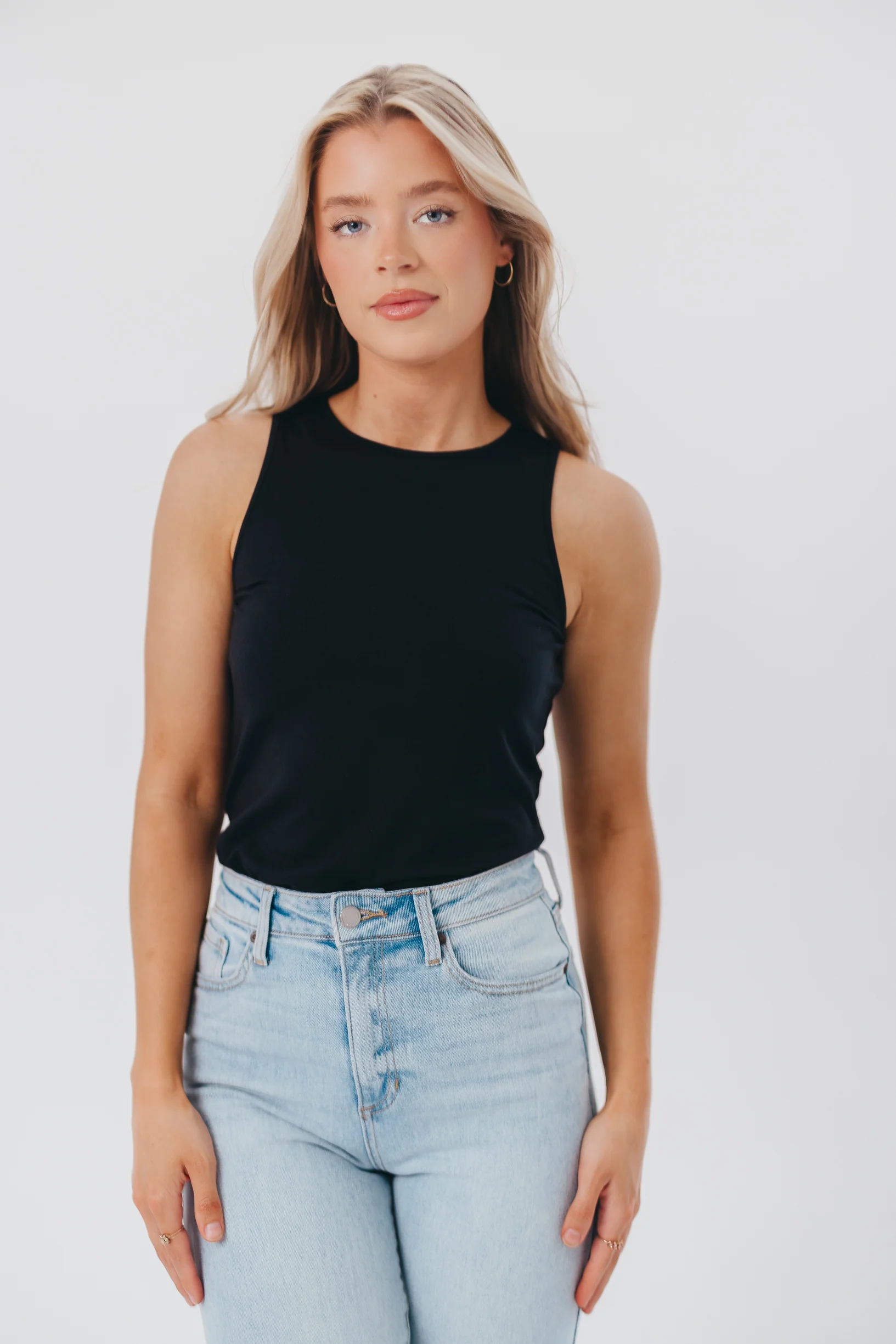 Eliana Tank in Black - Fashionser