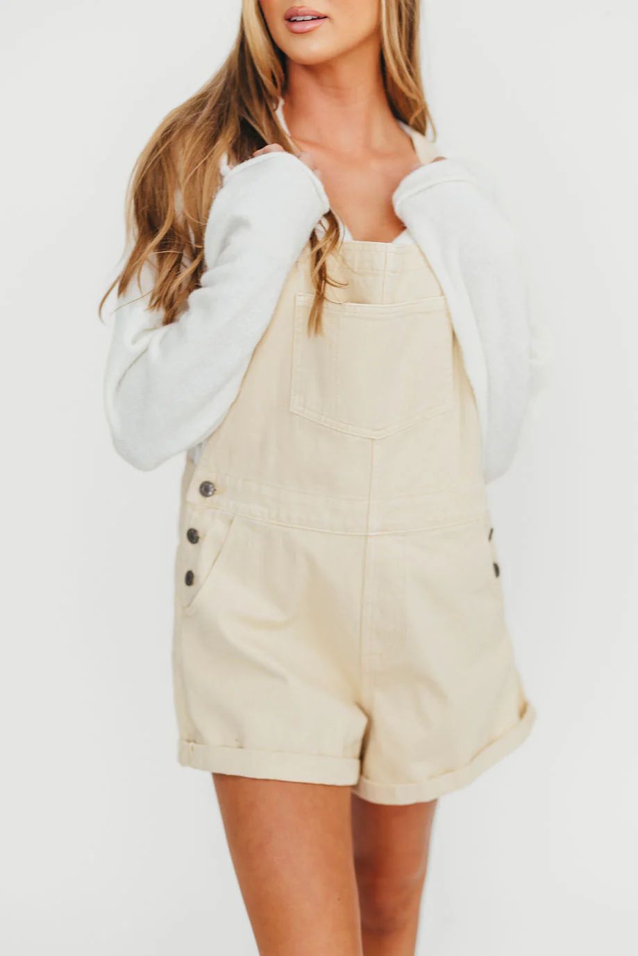 Loren Overalls in Sand Stone - Fashionser