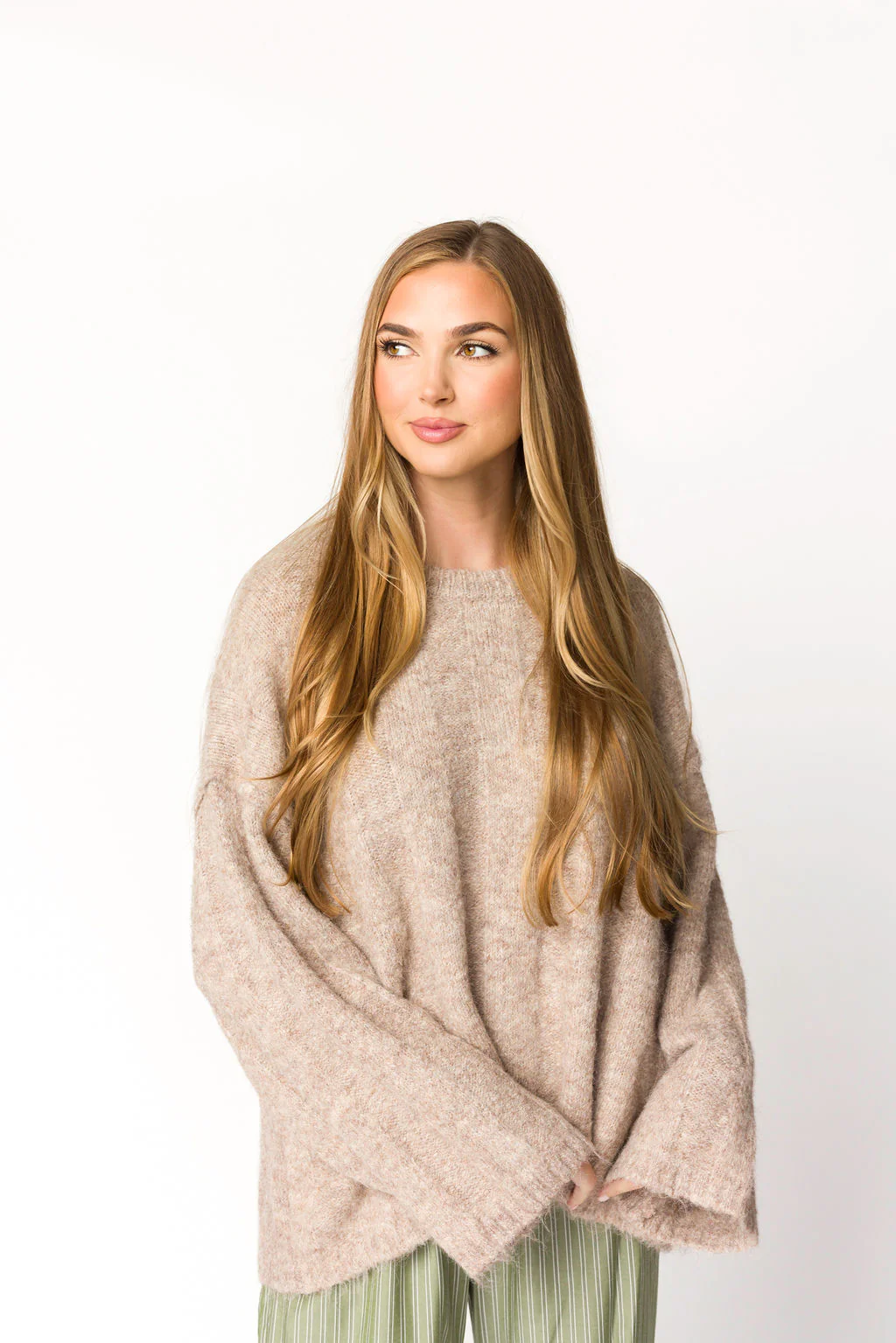 Jesse Pullover in Light Brown - Fashionser