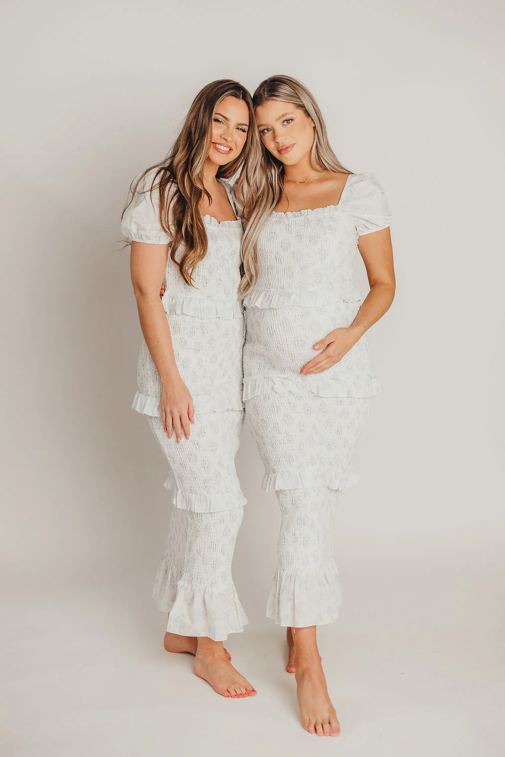 Ada Smocked Dress in Blue Floral - Bump Friendly & Inclusive Sizing (S-3XL) - Restocking End of April - Fashionser