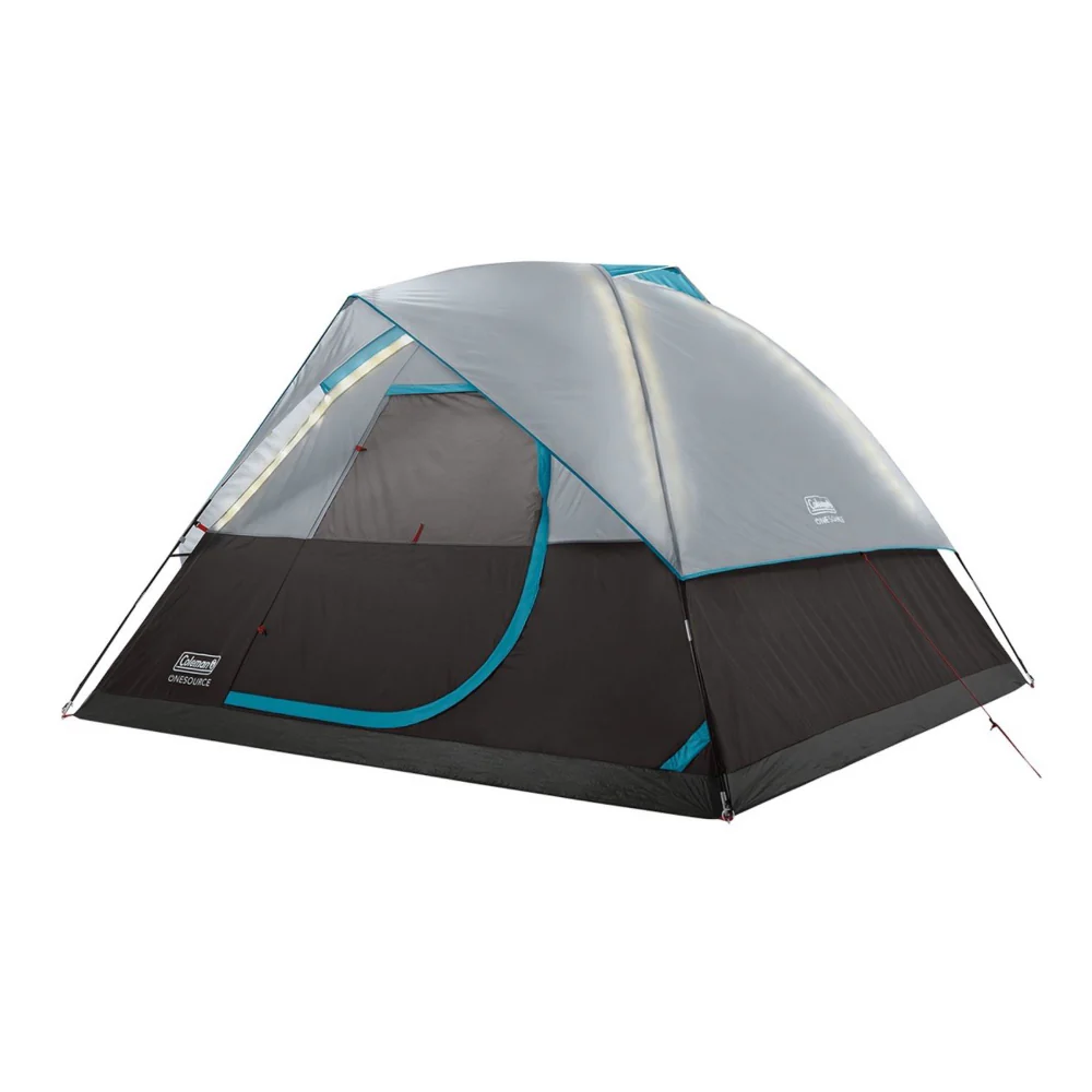 Coleman OneSource Rechargeable 4-Person Camping Dome Tent w/Airflow System  LED Lighting [2000035457] - Fashionser