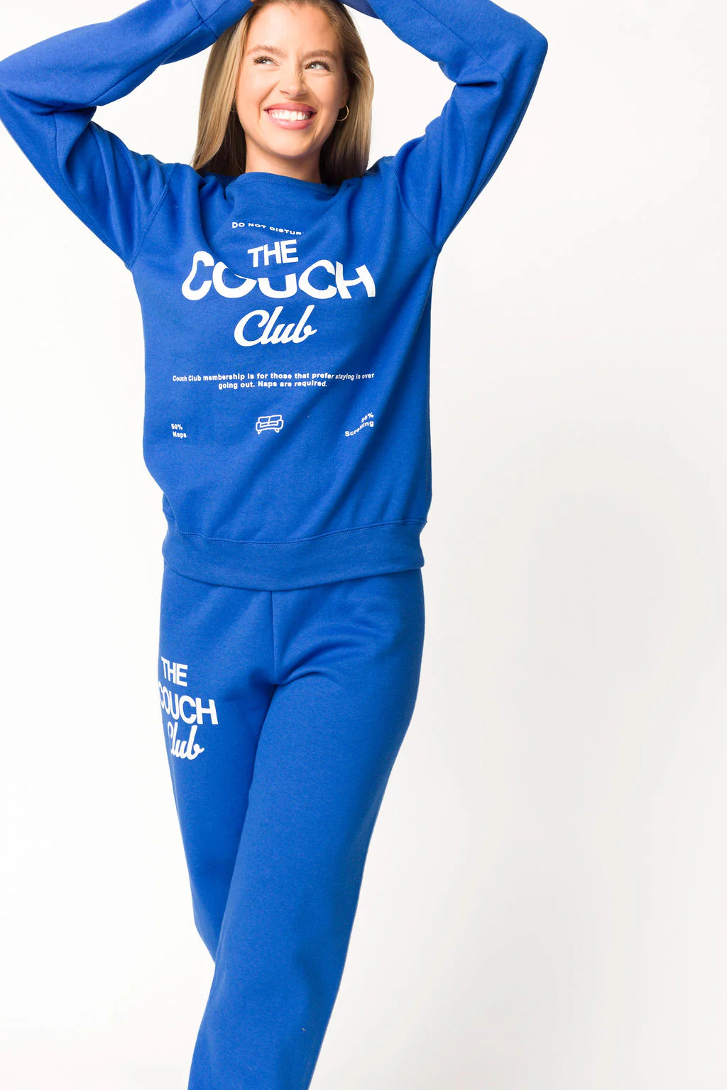 Couch Club Sweatpants in Royal Blue - Fashionser