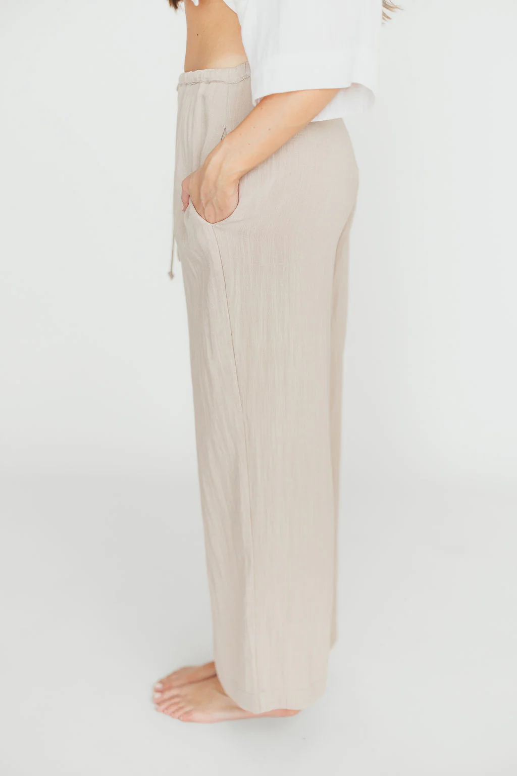 Nora Pants in Khaki - Fashionser