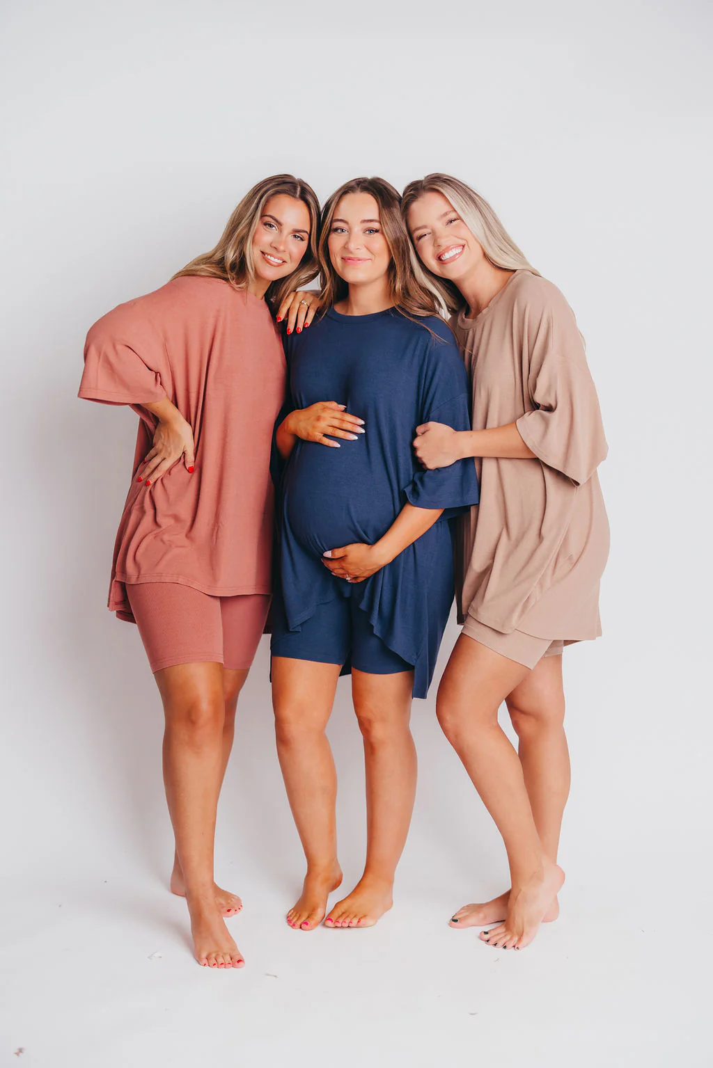 All Weekend Long Set - Short Sleeves - in Blush - Fashionser