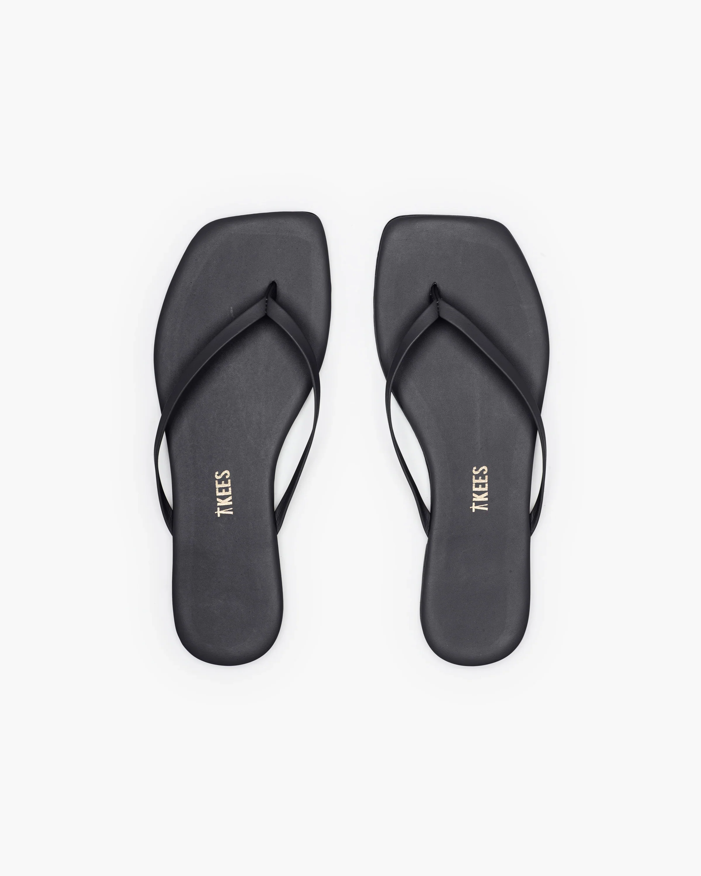 Tkees Square Toe Flip Flop Sandal in Black - Fashionser
