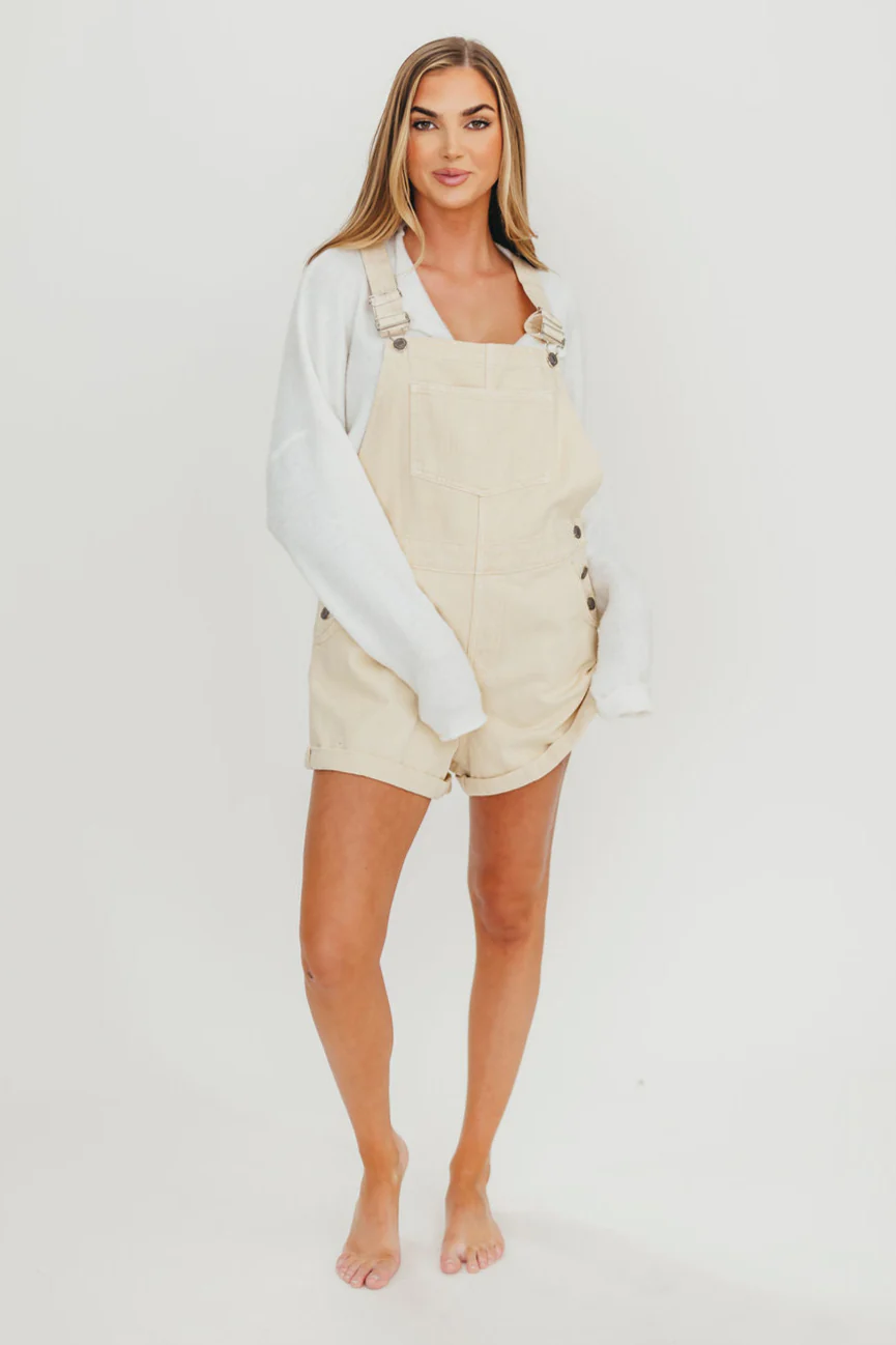 Loren Overalls in Sand Stone - Fashionser