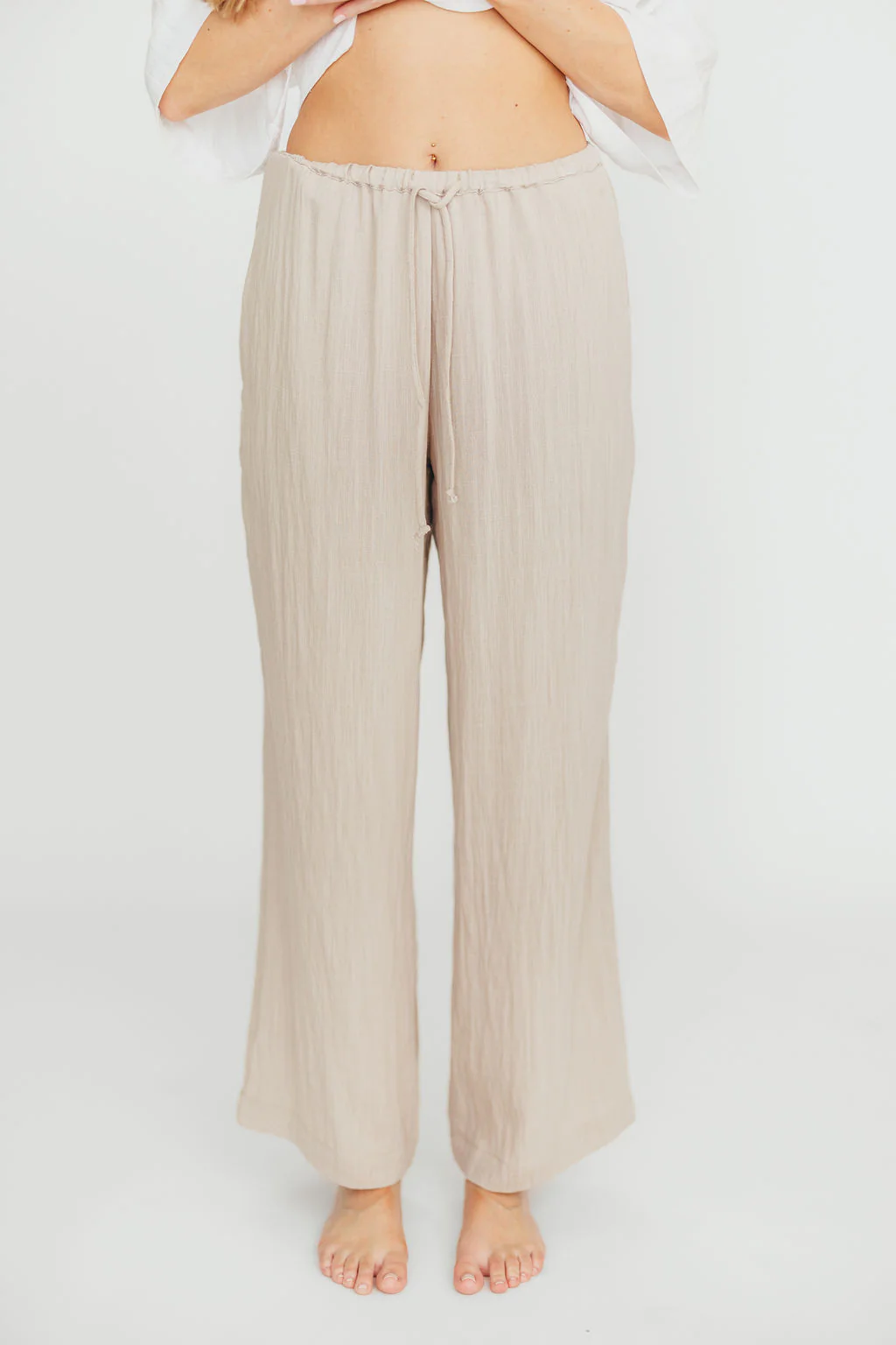 Nora Pants in Khaki - Fashionser