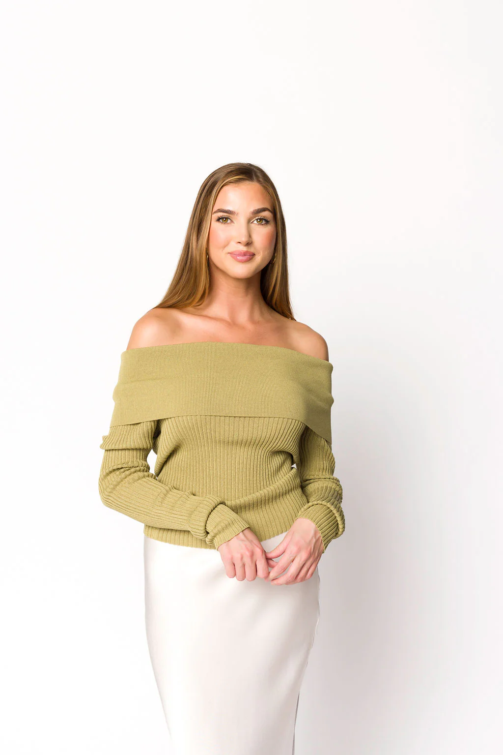 First Glance Top in Olive - Fashionser