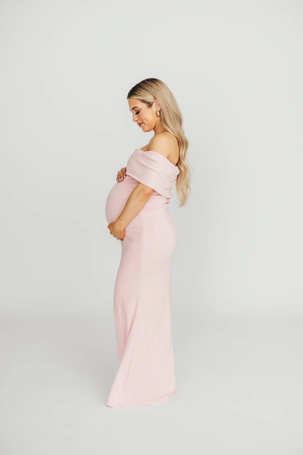 Monroe Maxi Dress in Dusty Pink - Bump Friendly - Fashionser
