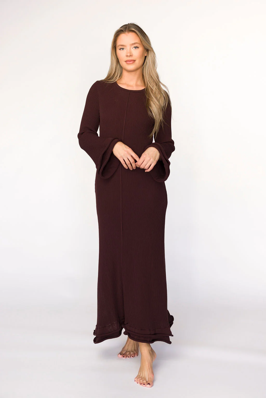 Arlet Dress in Brown - Bump Friendly - Fashionser