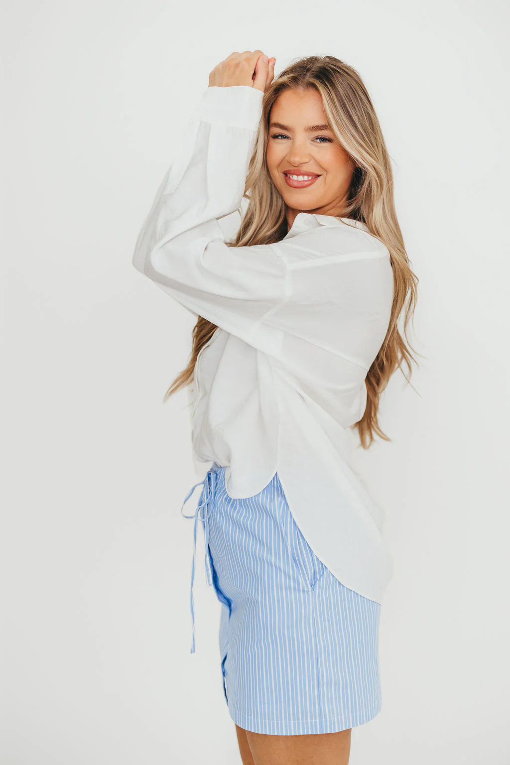 Lakin Soft Overfit Shirts in Off White - Fashionser