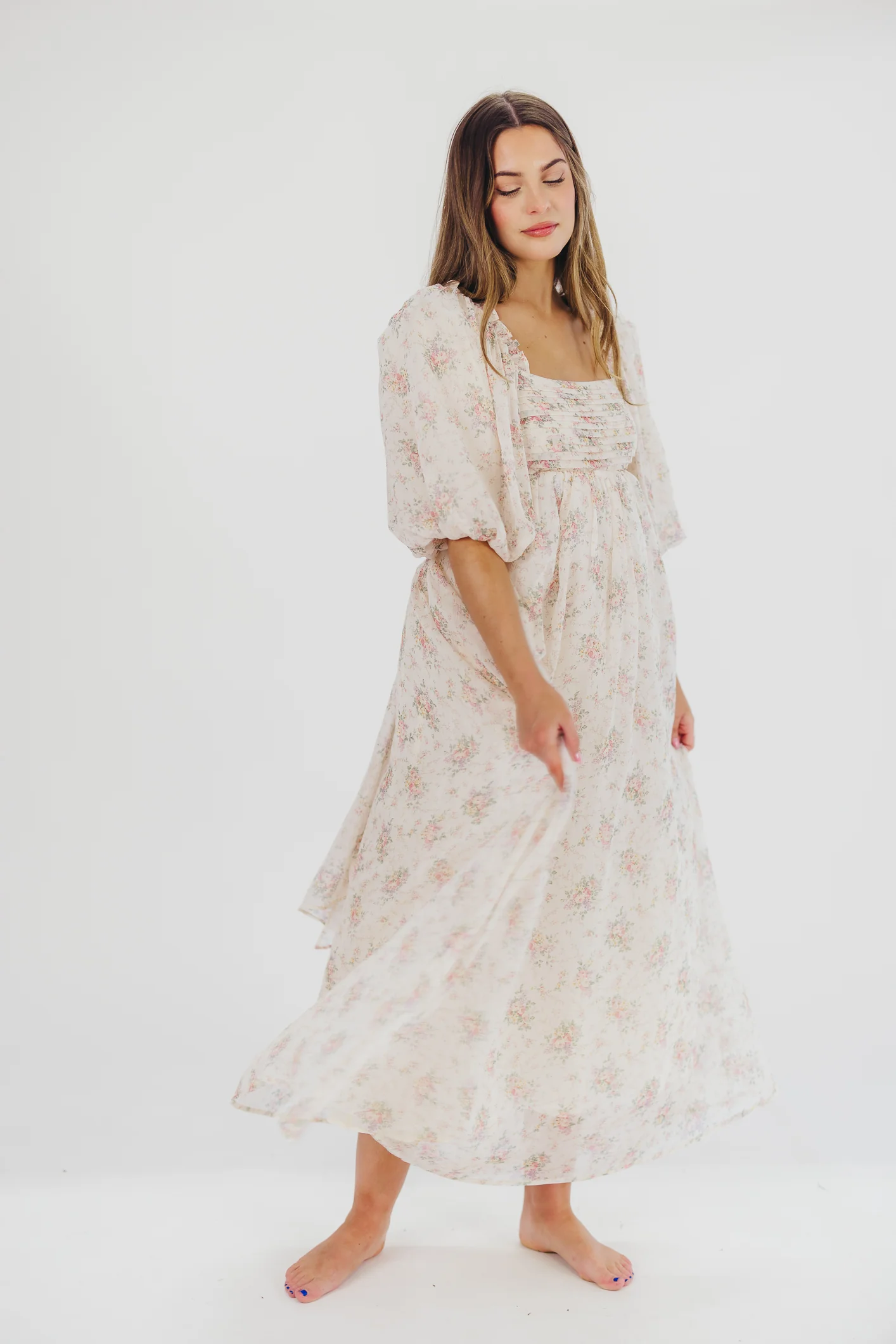 Melody Maxi Dress in Petal Pink - Bump Friendly & Inclusive Sizing (S-3XL) - Fashionser