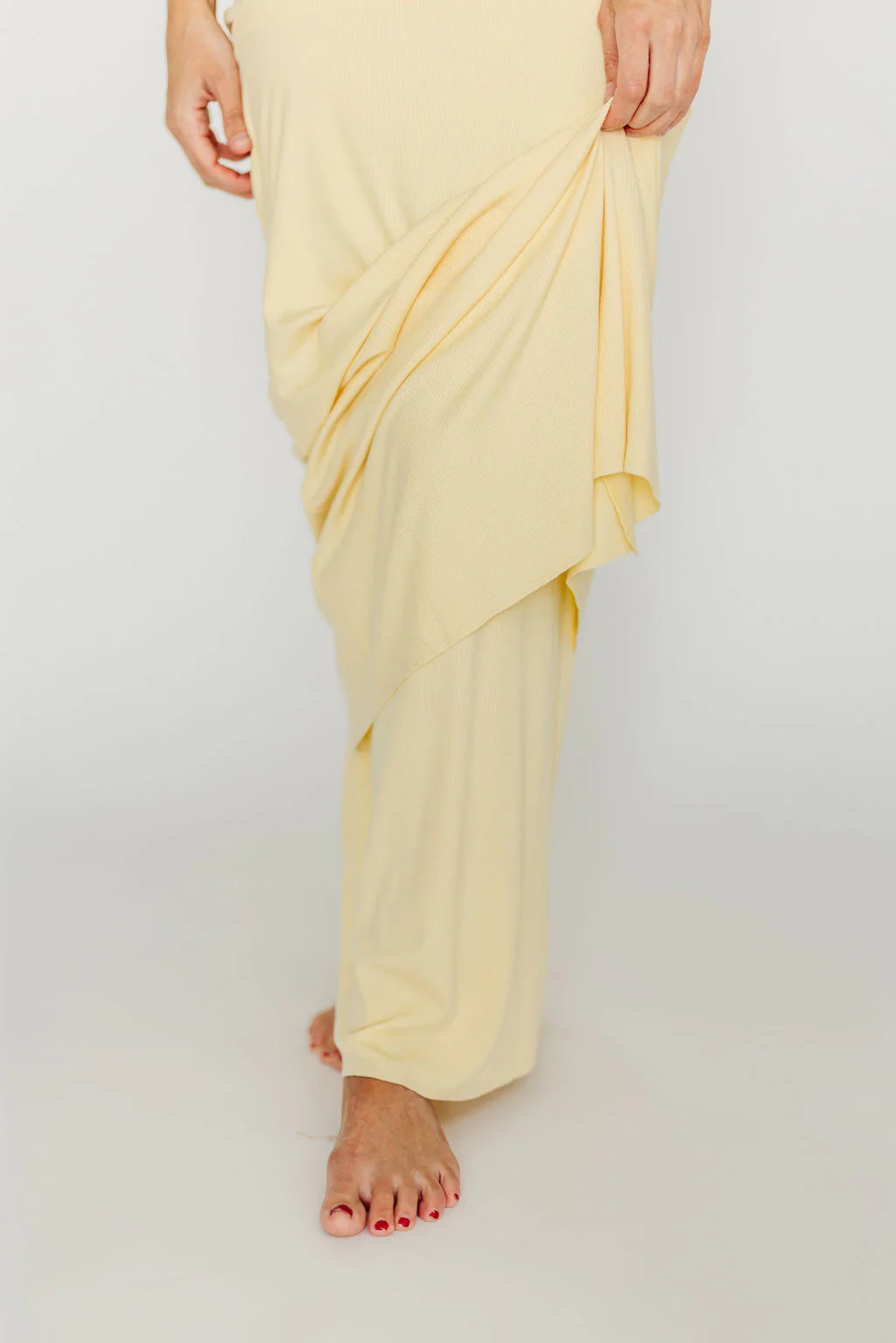 The Charlie Ribbed Maxi Dress in Butter Yellow - Bump Friendly (Last Restock 4/17) - Fashionser