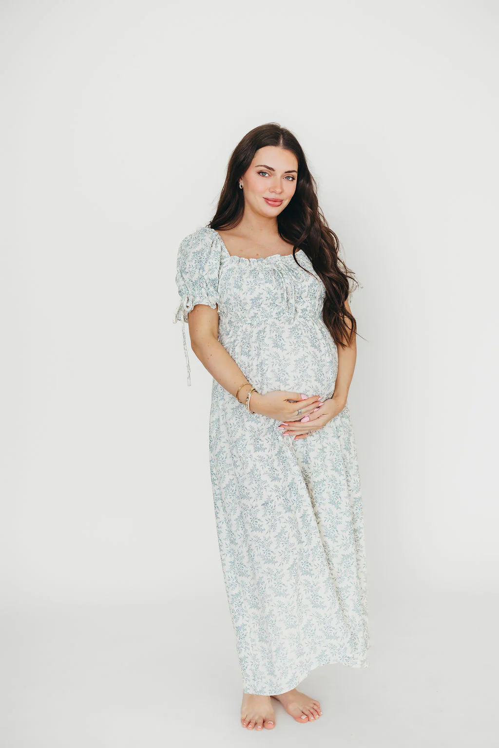 100% Cotton Savanna Steppe Dress in Blue - Bump Friendly & Inclusive Sizing (Restocking in May) - Fashionser