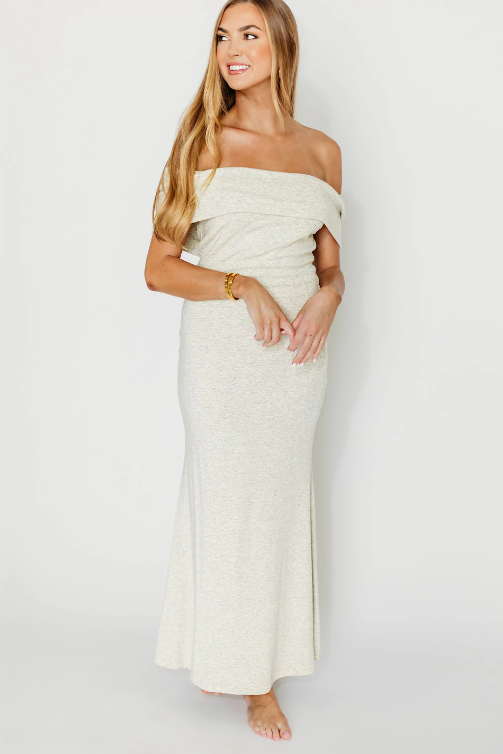 Monroe Maxi Dress in Heather Grey - Ships in Mid April (Sign up for Notification) - Fashionser