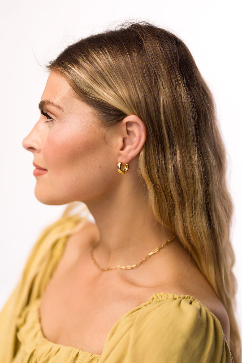 Halo Hoop Earrings in Gold - Fashionser