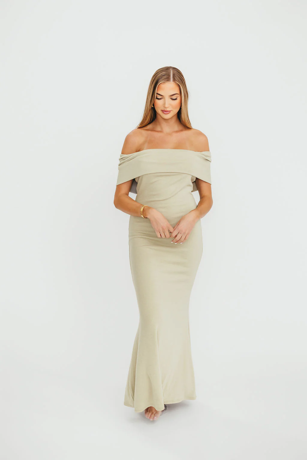 Monroe Maxi Dress in Sage - Bump Friendly - Fashionser