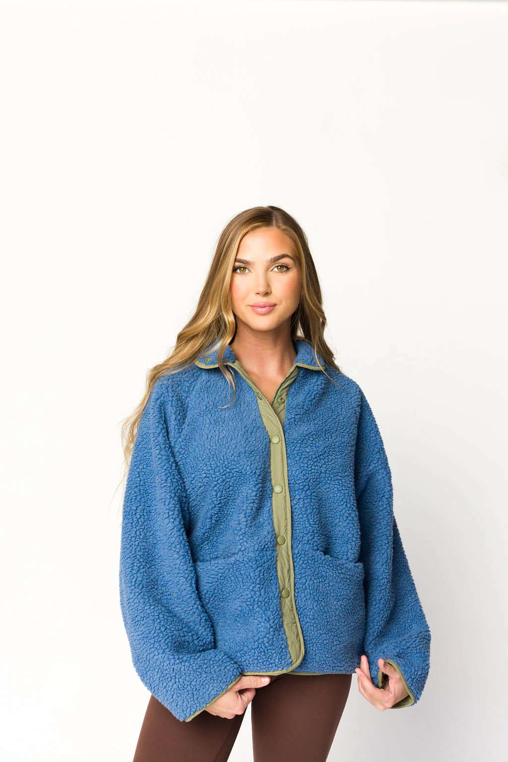 Skylar Reversible Jacket in Sea Blue - Fashionser