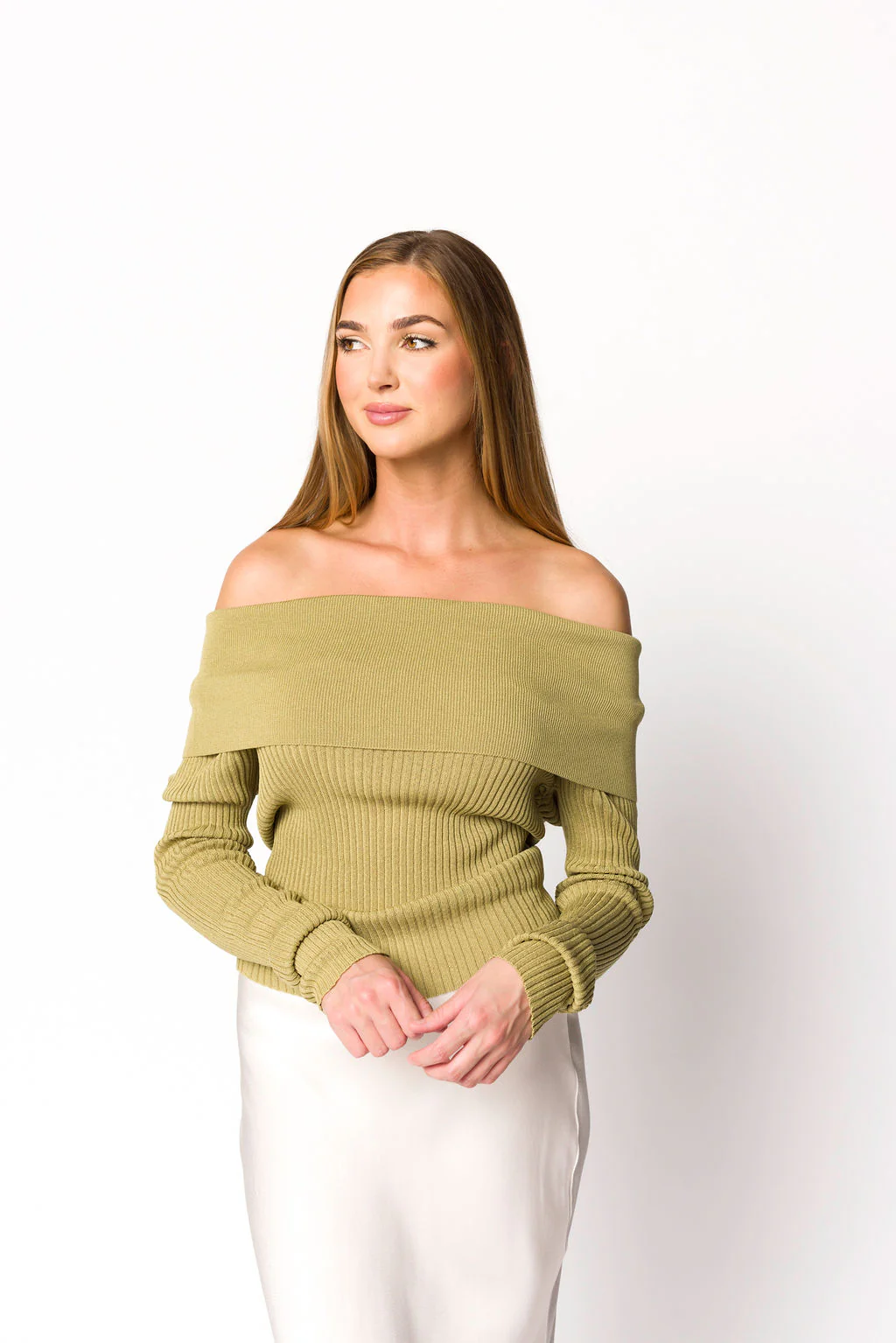First Glance Top in Olive - Fashionser