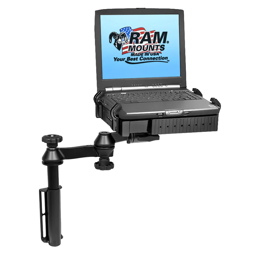 RAM Mount Universal Flat Surface Vertical Drill-Down Vehicle Laptop Mount Stand [RAM-VB-181-SW1] - Fashionser