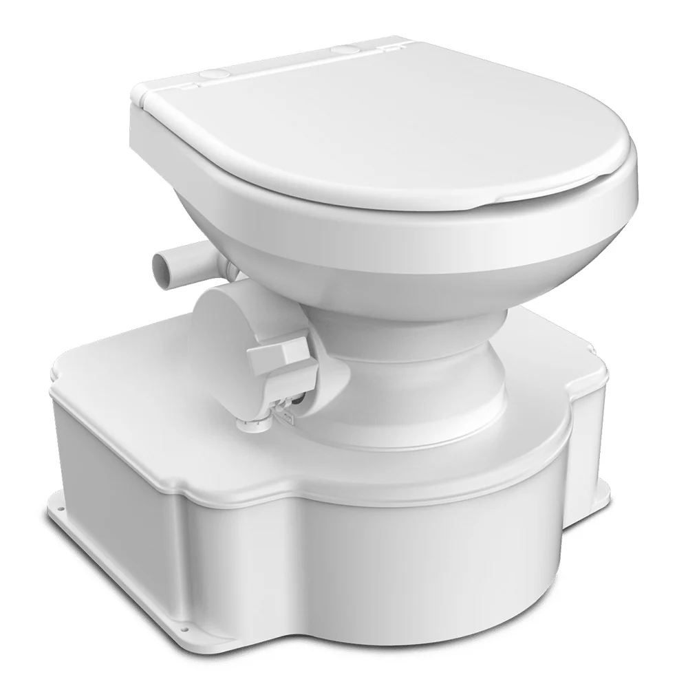 Dometic White M65 Marine Gravity Toilet - Standard Seat Size w/Foot Pedal [312070001] - Fashionser