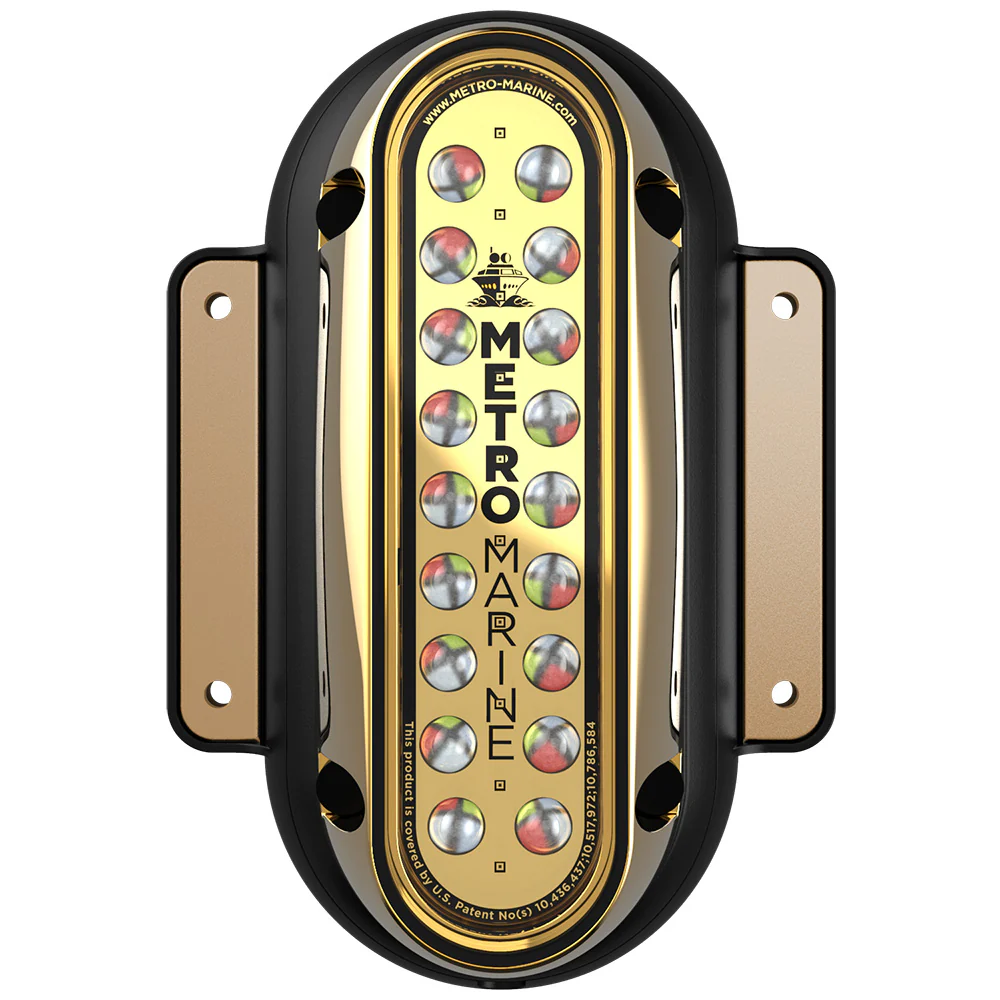 Metro Marine High-Output Vertical Surface Mount Light w/Intelligent Full Spectrum LEDs - RGBW, 45 Beam [F-SME1-V-FS-45] - Fashionser