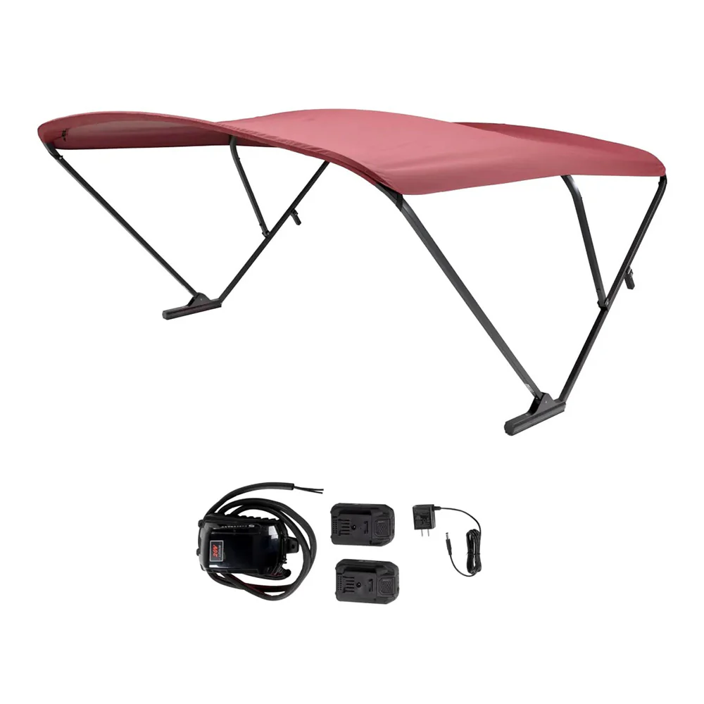 SureShade Battery Powered Bimini - Black Anodized Frame  Burgundy Fabric [2021133091] - Fashionser