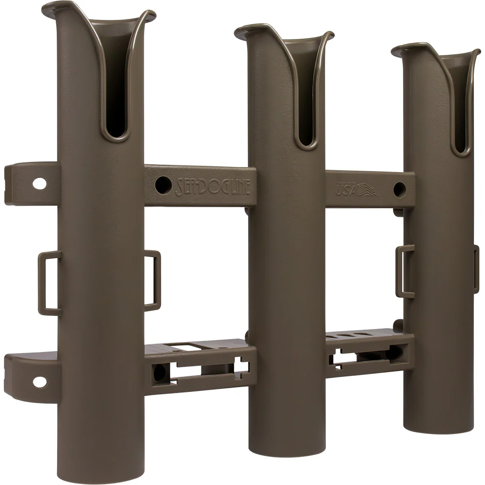 Sea-Dog Triple Threat Three Pole Rod Holder - Flat Dark Earth [325034-1] - Fashionser
