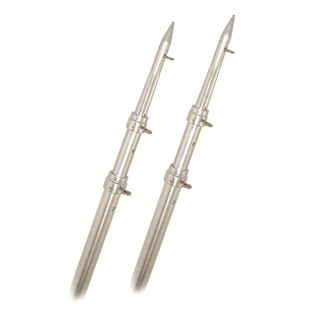 Rupp Top Gun Telescoping Outrigger Poles - Aluminum/Silver - 18' [A0-1800-TEL] - Fashionser