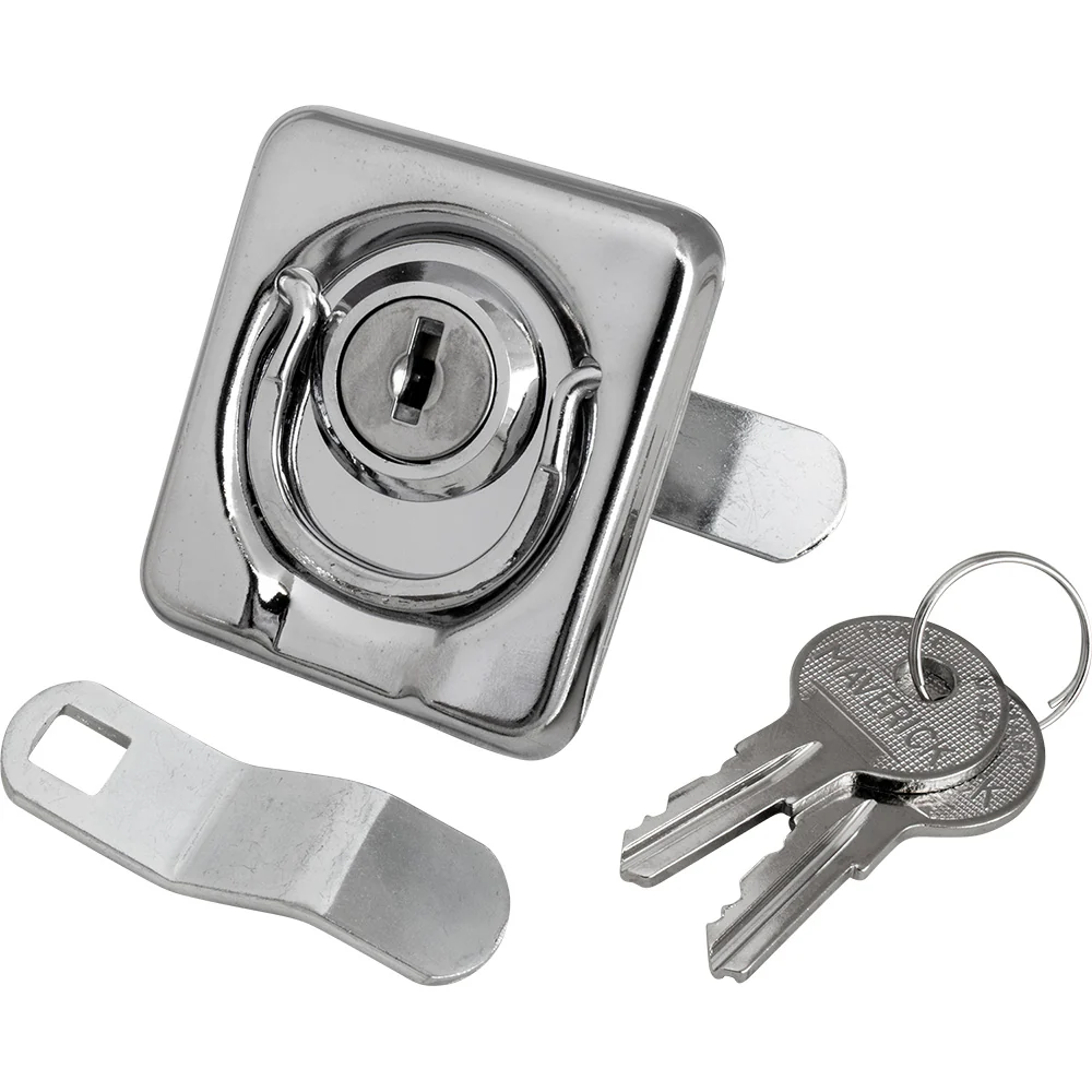 Sea-Dog Surface Mount Locking Ring Pull - Stamped 304 Stainless Steel/Die Cast Zinc Lock [221831-1] - Fashionser