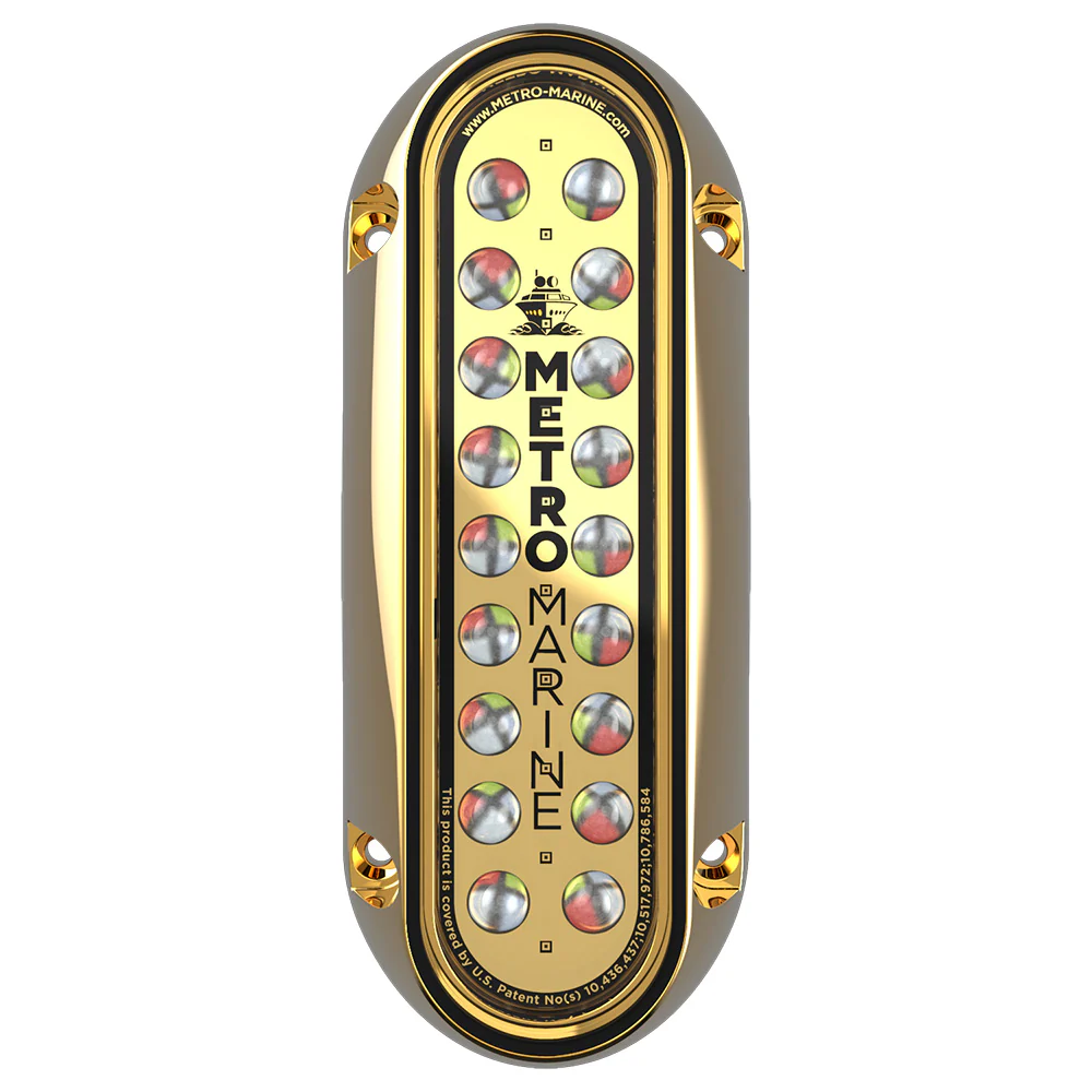 Metro Marine High-Output Elongated Vertical Mount Light w/Intelligent Full Spectrum LEDs - RGBW, 45 Beam [F-BME1-V-FS-45] - Fashionser