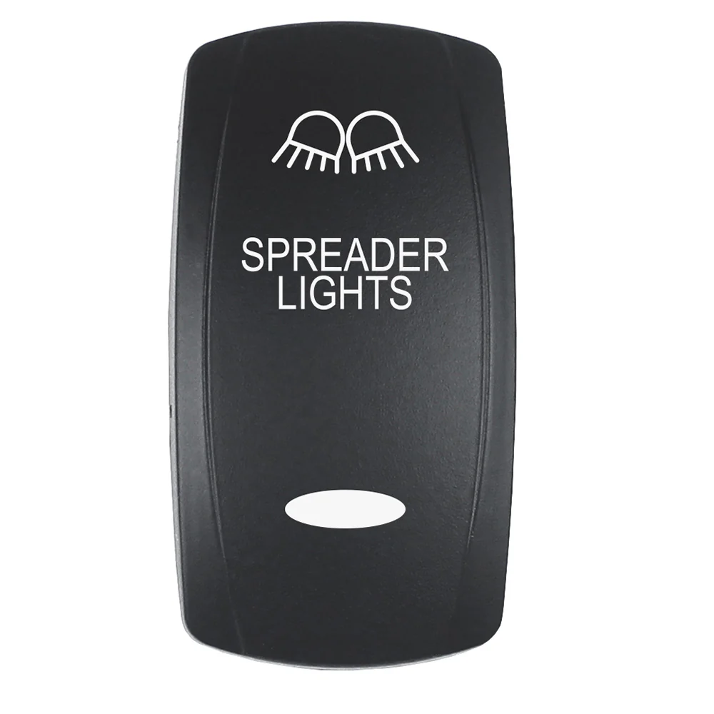 Pacer Actuator - 'SPREADER LIGHTS' f/V Series Contura Switches - Black - Laser Etched (Top/Bottom Light) [EV2LE-SPDR] - Fashionser