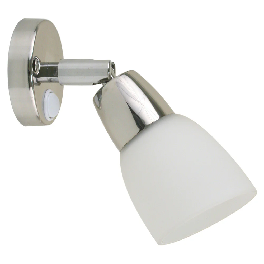 Scandvik SS Reading Light w/Frosted Glass Shade - 10-30V [41365P] - Fashionser