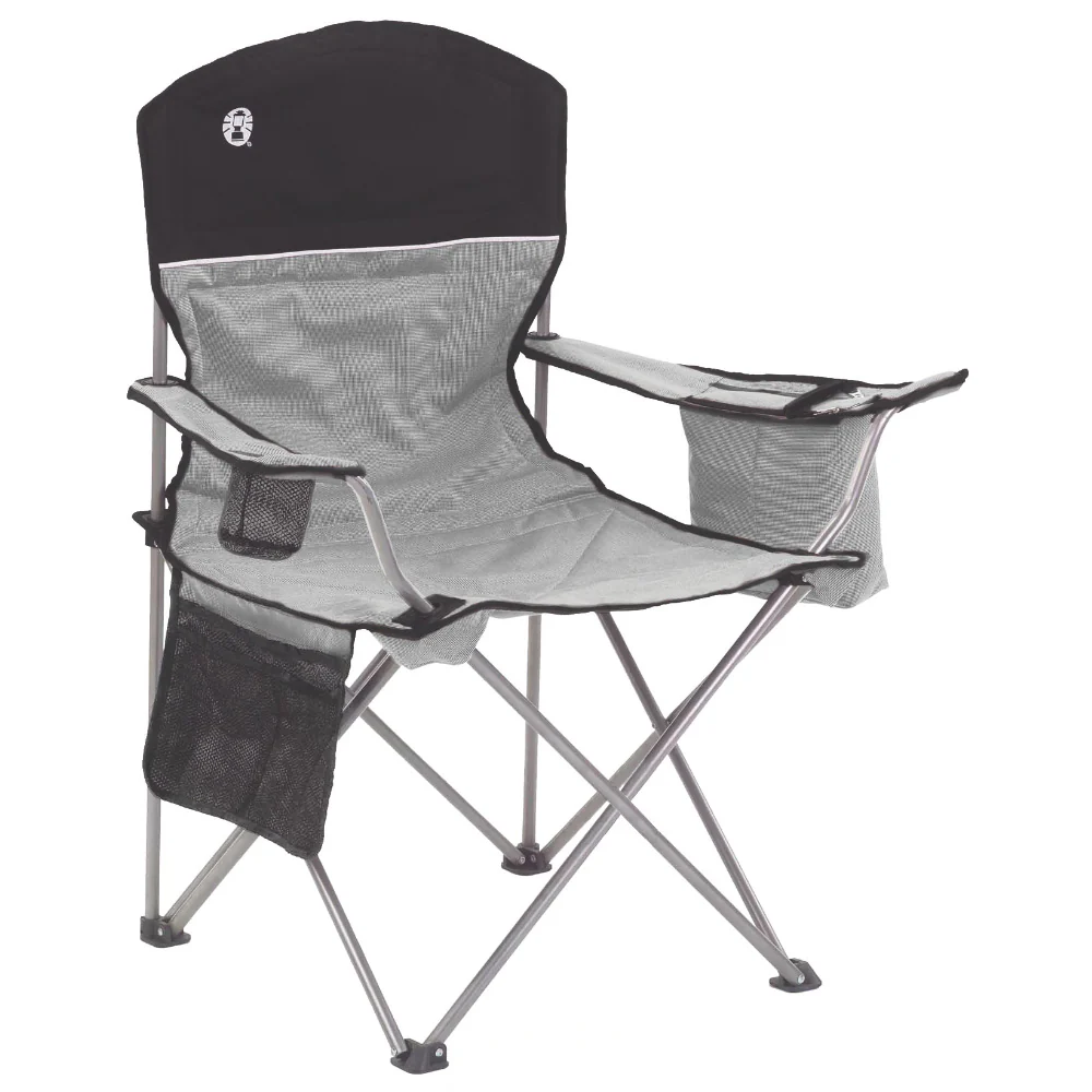 Coleman Cooler Quad Chair - Grey  Black [2000034873] - Fashionser