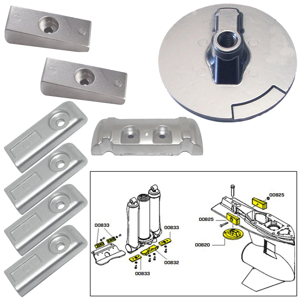 Tecnoseal Anode Kit w/Hardware - Mercury Verado 6 - Zinc [20816] - Fashionser
