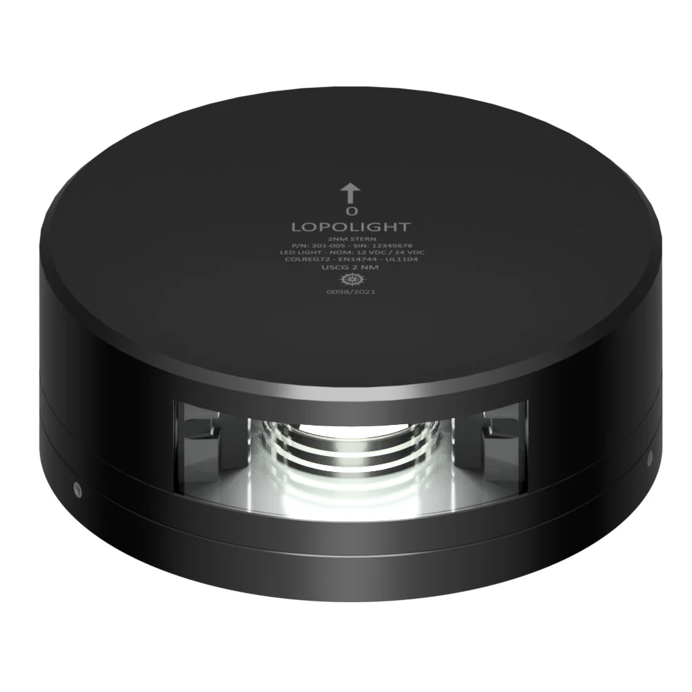 Lopolight Stern Light - 2NM - Black Housing w/FB Base [301-005-FB-B] - Fashionser