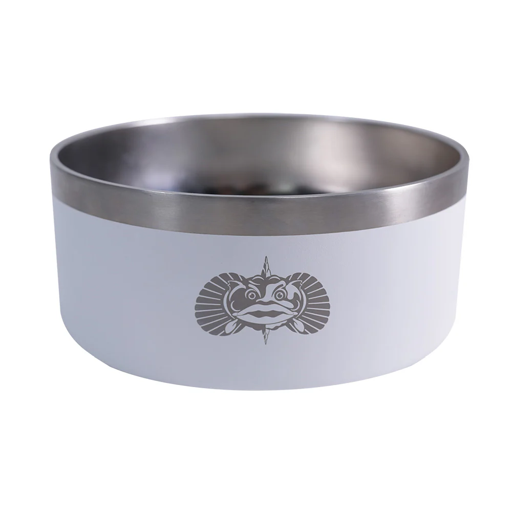 Toadfish Non-Tipping Dog Bowl - White [1052] - Fashionser