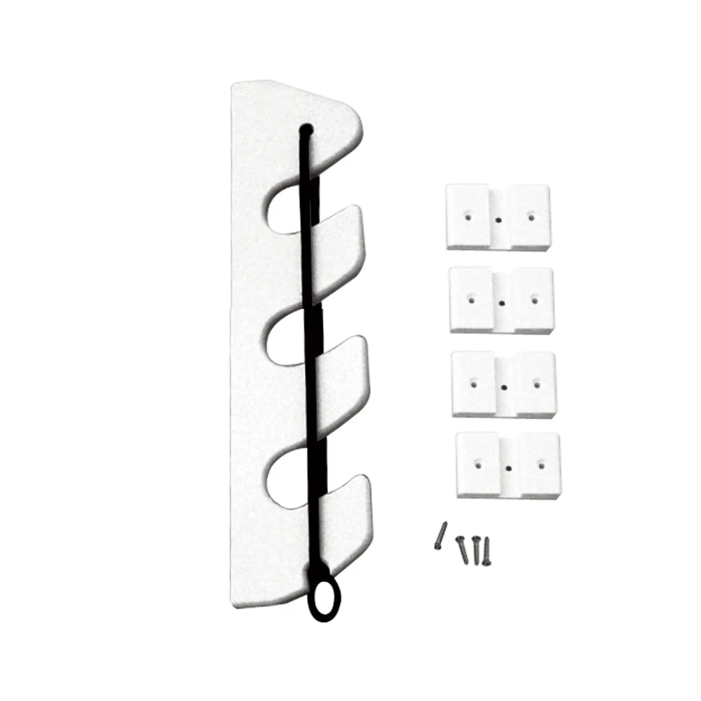 TACO 3-Rod Poly Bungee Rod Holder Rack - White [P03-133W] - Fashionser