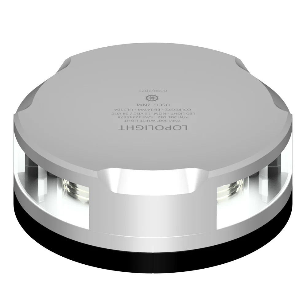 Lopolight 360-Degree Anchor Light - 2NM - Silver Housing w/FB Base [201-012-FB] - Fashionser
