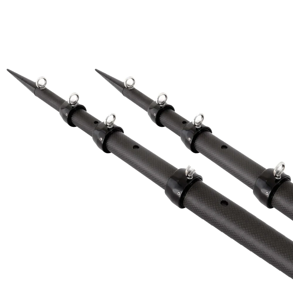 Tigress 15' XD 3K Carbon Fiber Telescoping Outrigger Poles - Matte Black/ Black - Pair [88679-6] - Fashionser