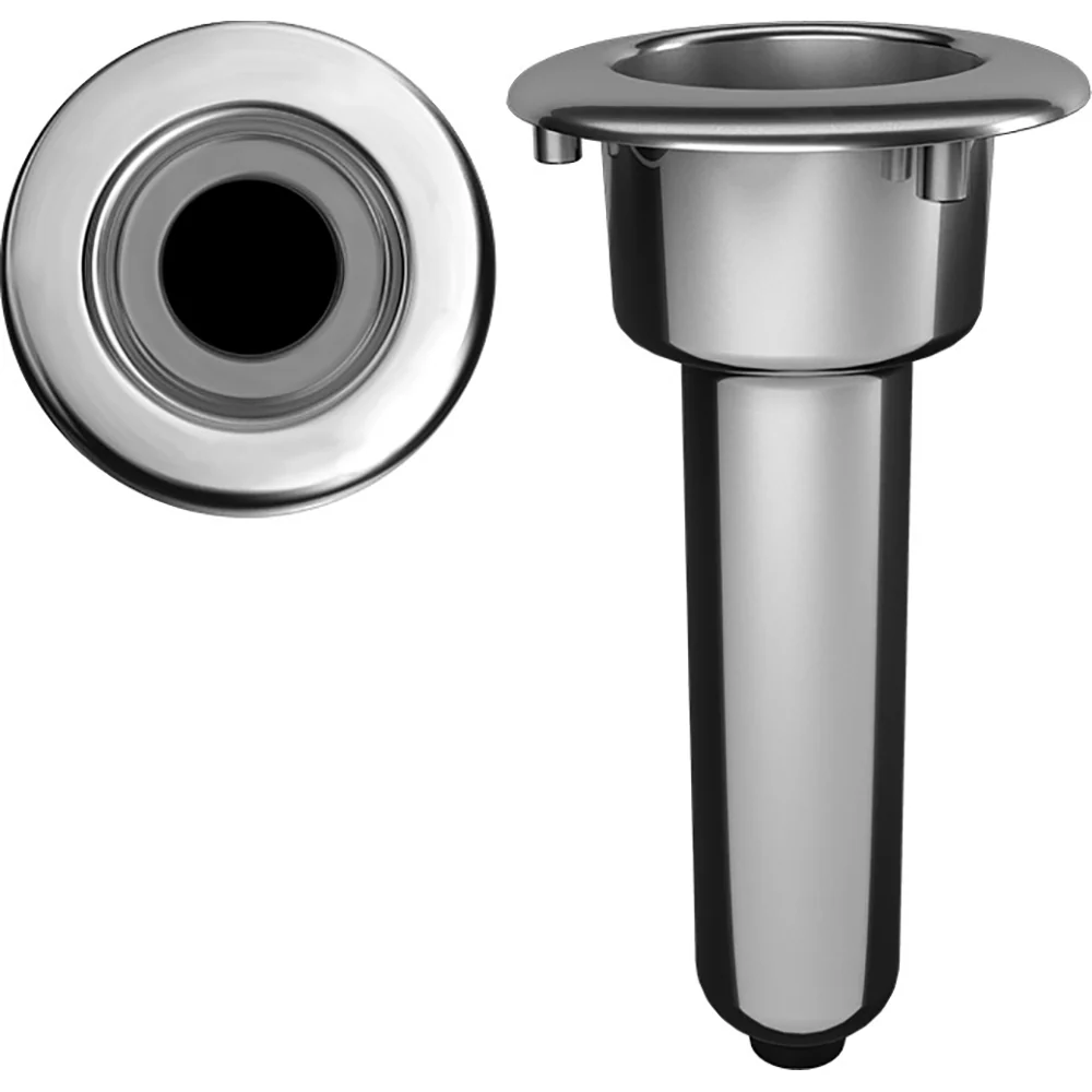 Mate Series Elite Screwless Stainless Steel 0 Rod  Cup Holder - Drain - Round Top [C1000DS] - Fashionser