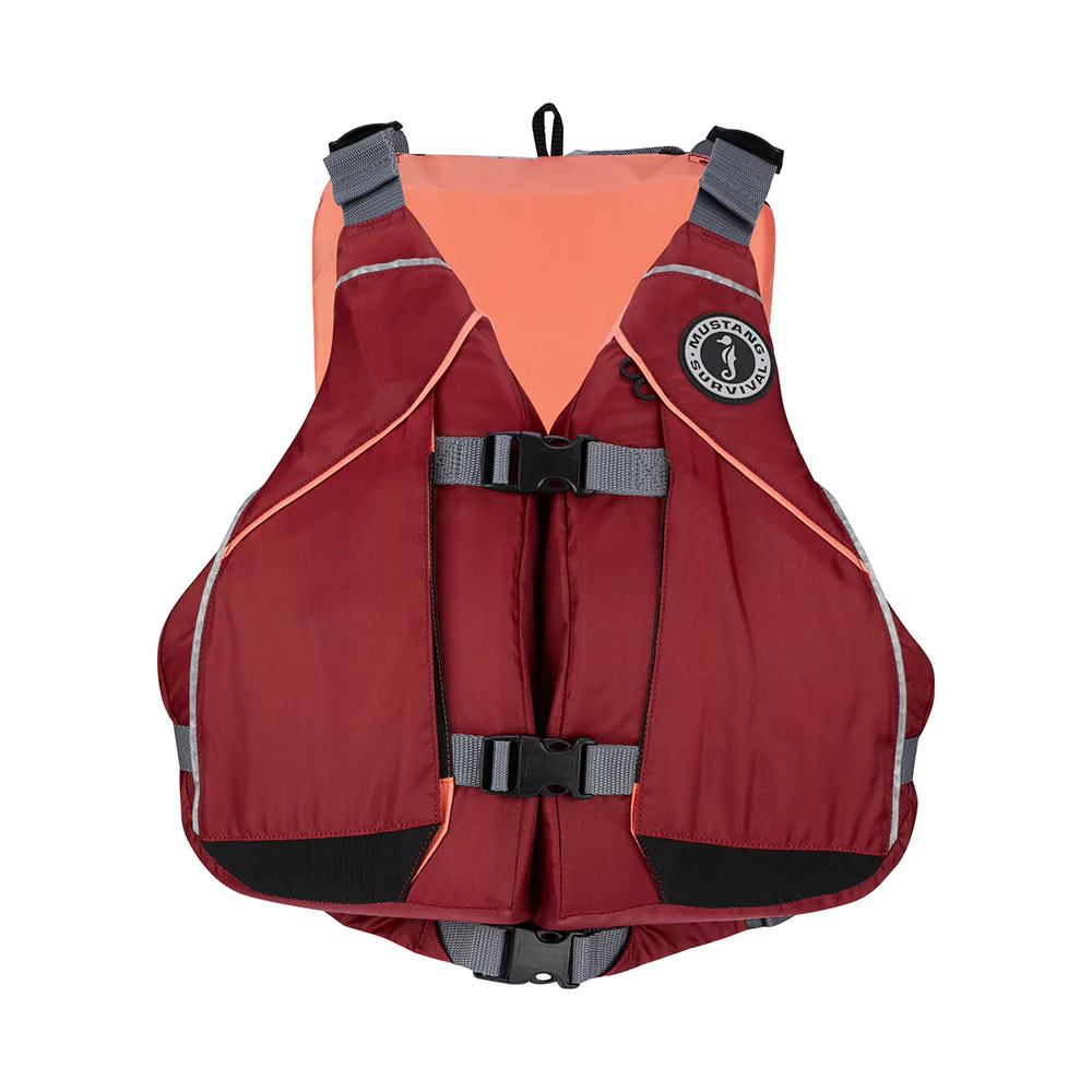 Mustang Women's Moxie Foam Life Vest - M/L - Merlot/Coral [MV807502-857-M/L] - Fashionser