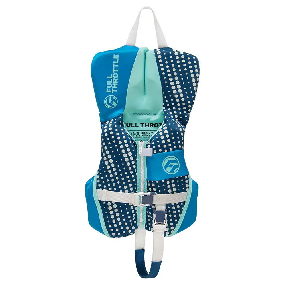 Full Throttle Infant Rapid-Dry Flex-Back Life Jacket - Aqua [142200-505-000-25] - Fashionser