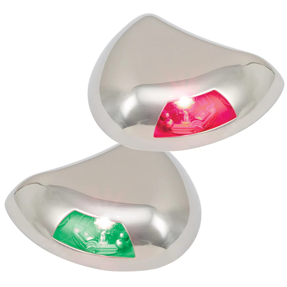 Perko Stealth Series LED Side Lights - Horizontal Mount - Red/Green [0616DP2STS] - Fashionser