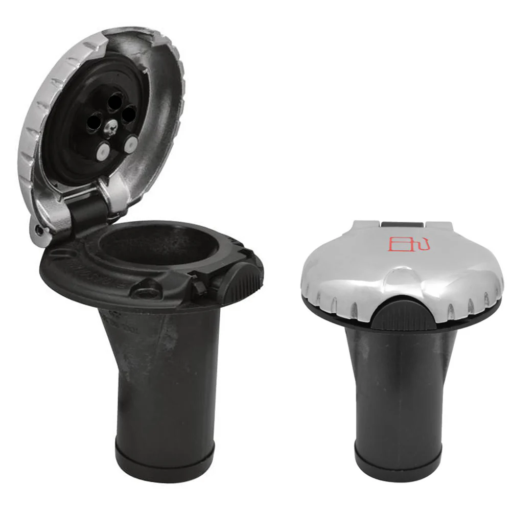 Attwood Deck Fill f/Carbon Canister System - Straight Body  Scalloped Chrome Cap [99DFCCSZ1S] - Fashionser