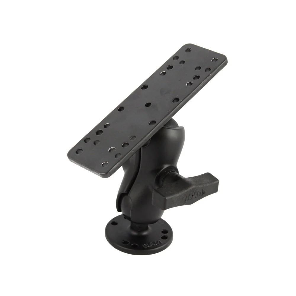 RAM Mount Marine Electronics Mount Short Arm Gimbal Bracket [RAM-111U-B] - Fashionser