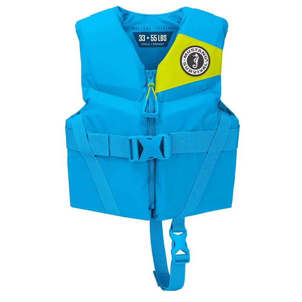 Mustang Child Rev Foam Life Vest - Azure Blue [MV356502-268-0] - Fashionser