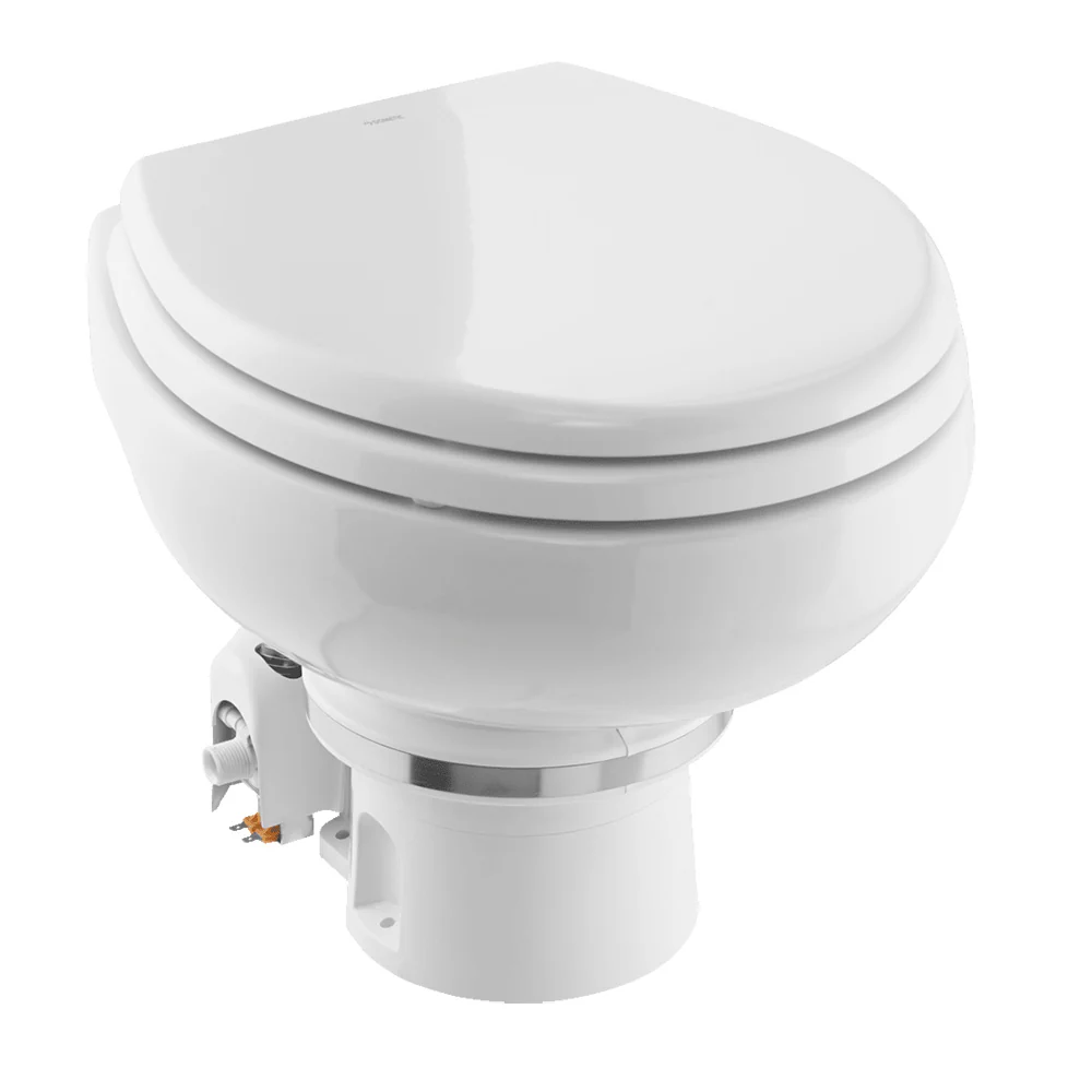 Dometic MasterFlush 7120 White Electric Macerating Toilet w/Orbit Base - Freshwater - 24V [9610007271] - Fashionser