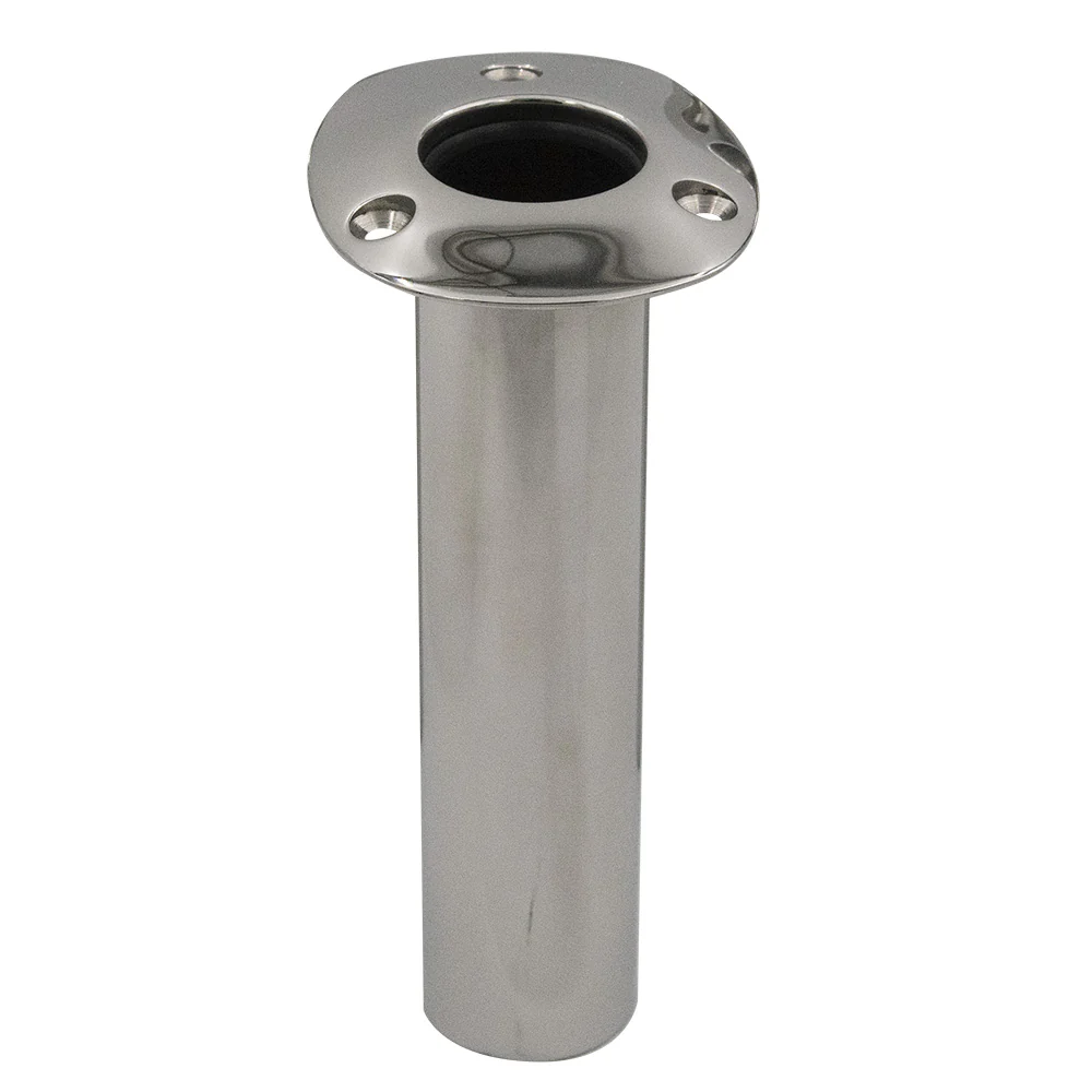 C.E. Smith 70 Series Standard Flush Mount Rod Holder - 0 Degree - Stainless Steel - Gimbal Bar Bottom - Black Liner [536700] - Fashionser